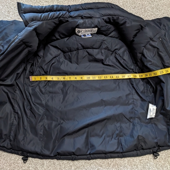 Columbia duck down short quilted puffer jacket black - Picture 15 of 16